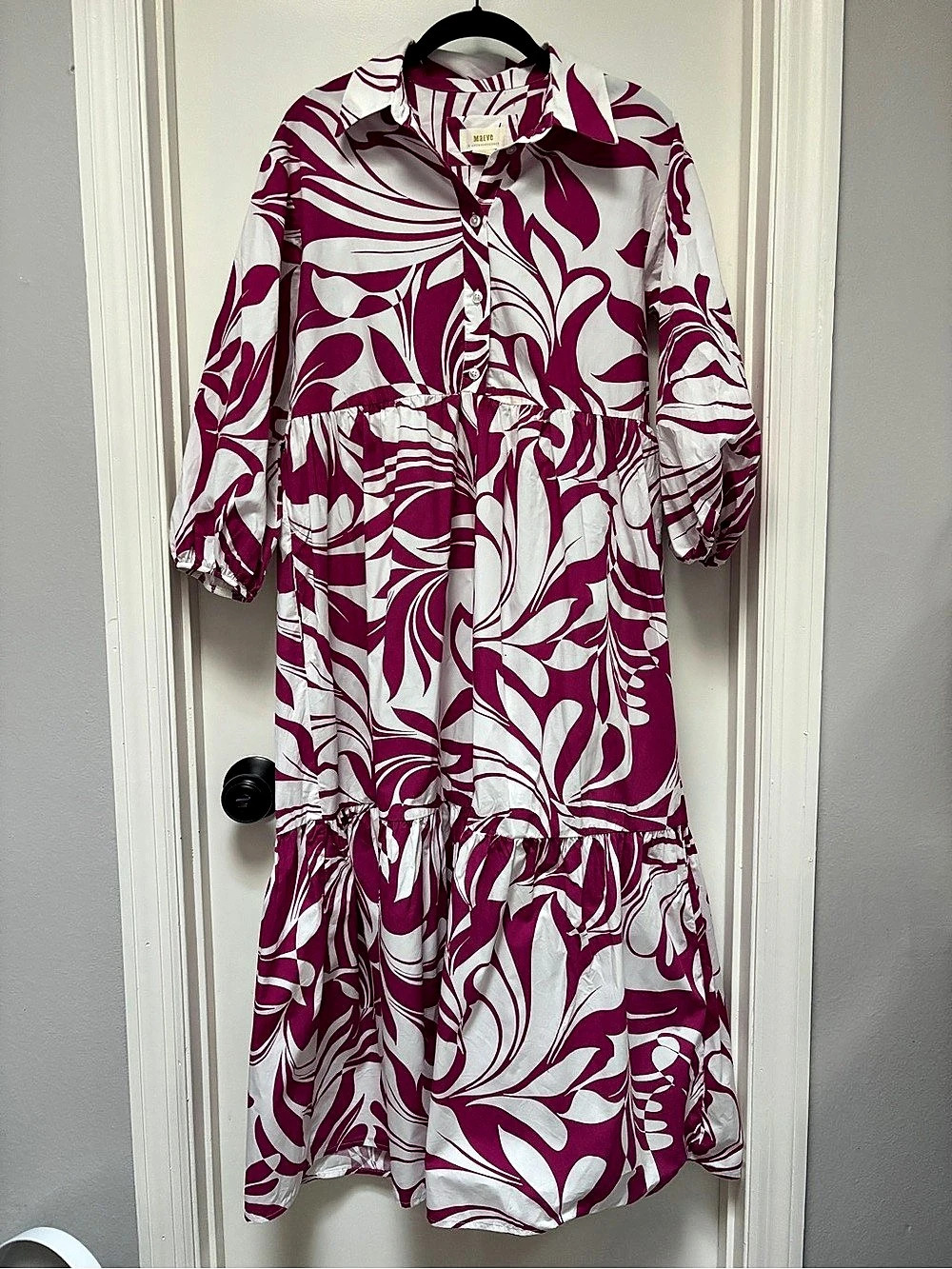 Anthropologie Maeve Bettina Tiered Shirt Dress